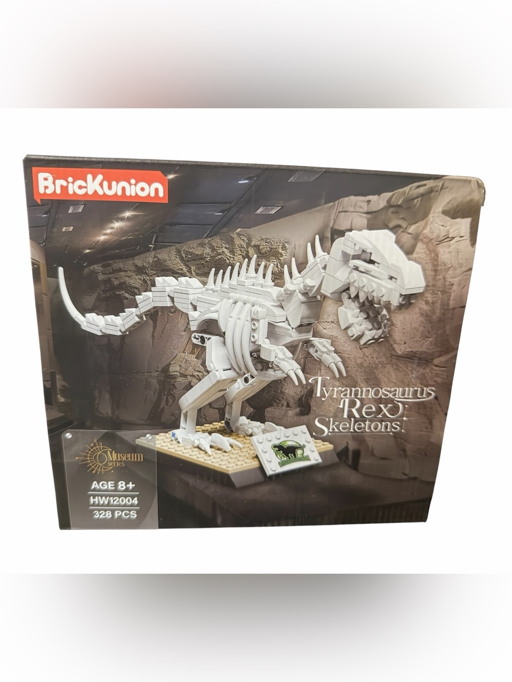 BrickUnion T-Rex Skeleton Building Block Set 328 Piece Dinosaur Model New
